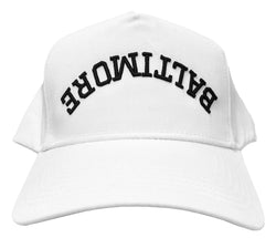 UPSIDE DOWN BALTIMORE HAT, WHITE