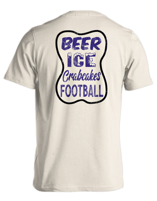 BEER ICE CRABCAKES FOOTBALL, IVORY