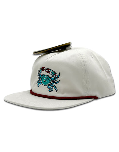CHOPTANK SUPPLY CO. BLUE CRAB HAT, CREAM
