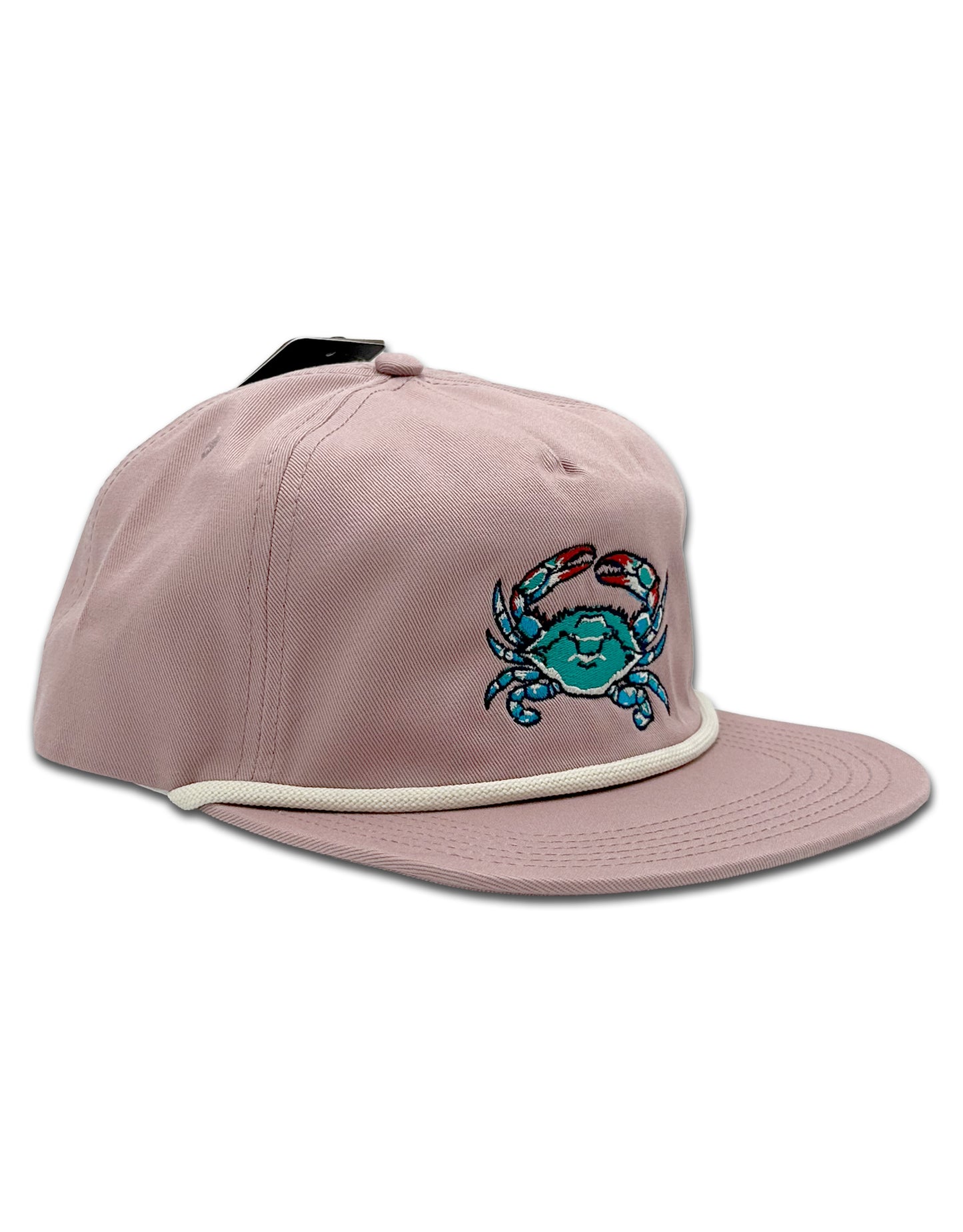 CHOPTANK SUPPLY CO. BLUE CRAB HAT, ROSE/CREAM