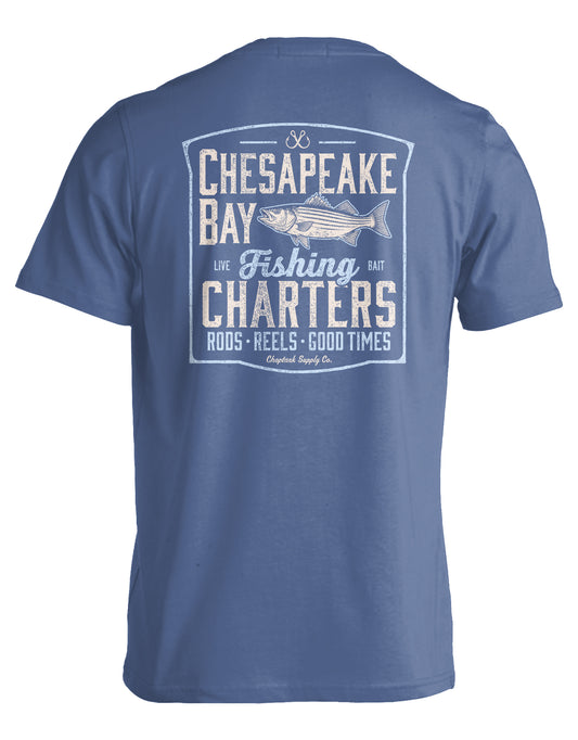 CHOPTANK SUPPLY CO. CHESAPEAKE BAY FISHING CHARTERS CHINA BLUE