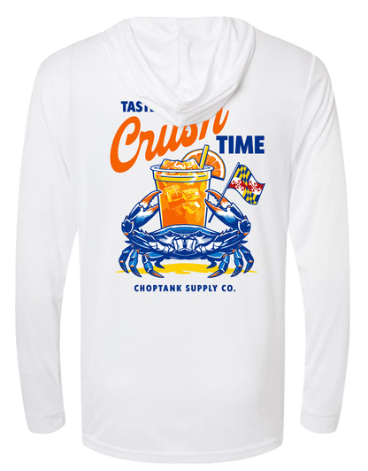 CHOPTANK SUPPLY CO. TASTES LIKE..., ADULT LS HOODIE TEE WHITE