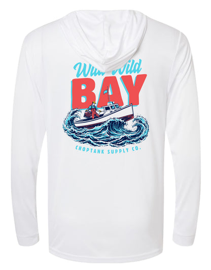 CHOPTANK SUPPLY CO. THE WILD, WILD BAY, ADULT LS HOODIE TEE