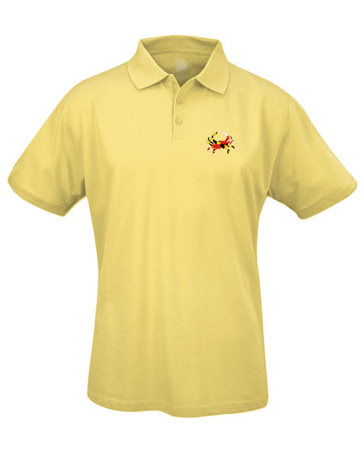 MARYLAND CRAB FLAG POLO, MAIZE