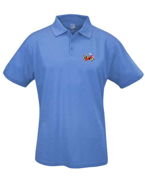 MARYLAND CRAB FLAG POLO, PERIWINKLE