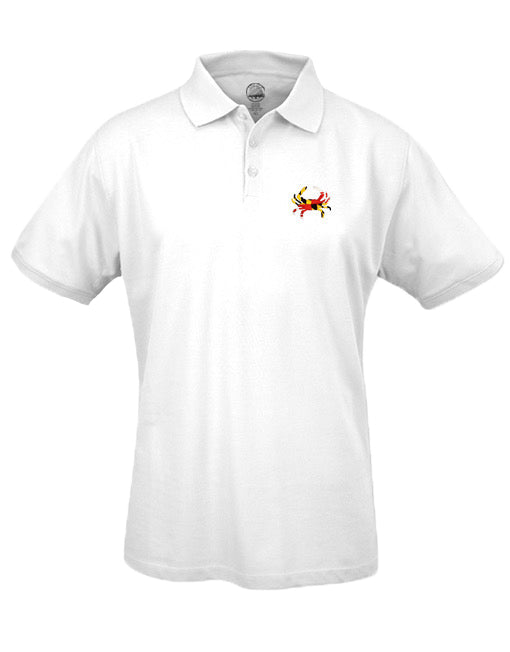 MARYLAND CRAB FLAG POLO, WHITE