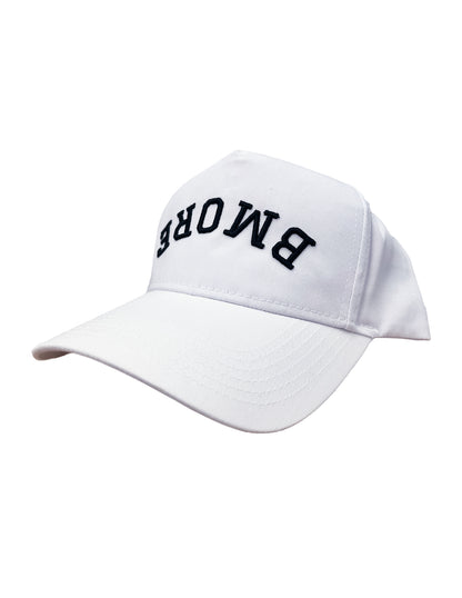 UPSIDE DOWN BMORE HAT, WHITE
