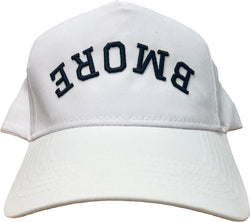 UPSIDE DOWN BMORE HAT, WHITE