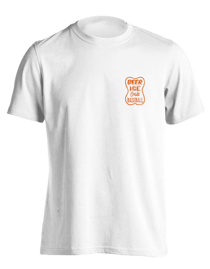 BEER ICE CRABS BASEBALL, WHITE