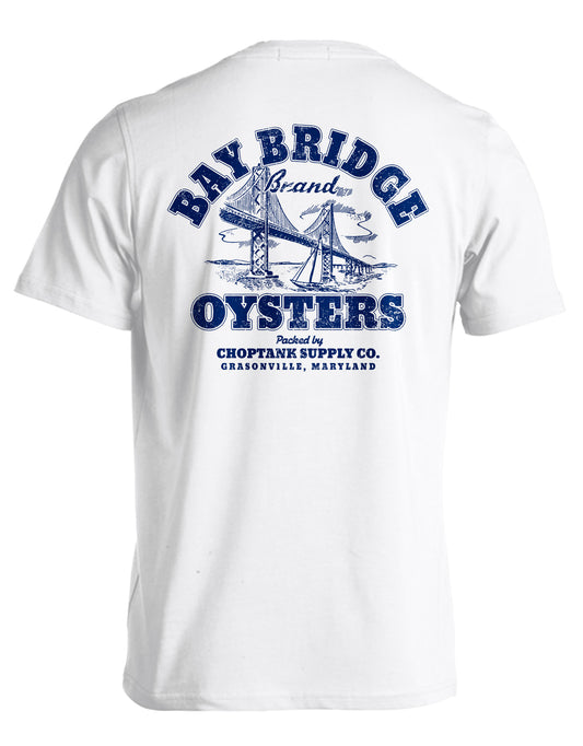 BAY BRIDGE BRAND OYSTERS, NAVY INK