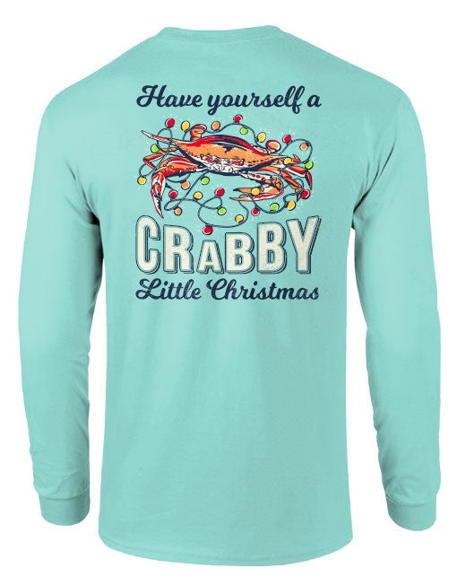CRABBY LITTLE CHRISTMAS, ADULT LS (PRINTED TO ORDER)