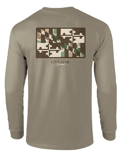 CAMO STATE FLAGS, MARYLAND, ADULT LS