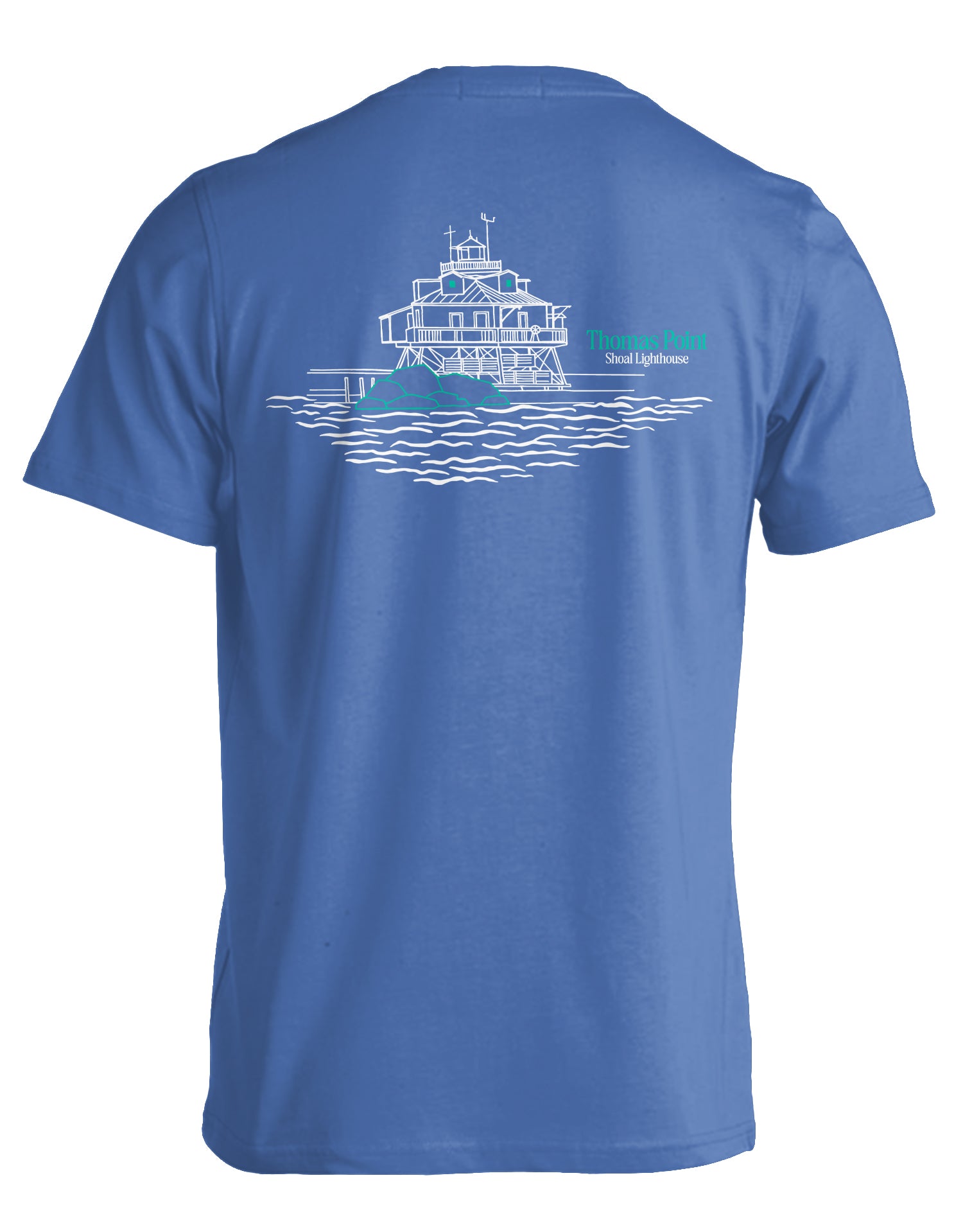 WEAR MARYLAND THOMAS POINT SHOAL LIGHTHOUSE FLO BLUE